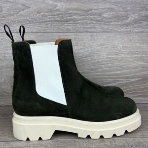 Voile Blanche Tweed 09 Hunter Green Suede Women’s Sz 11/EU 41 Lug Chelsea Boots